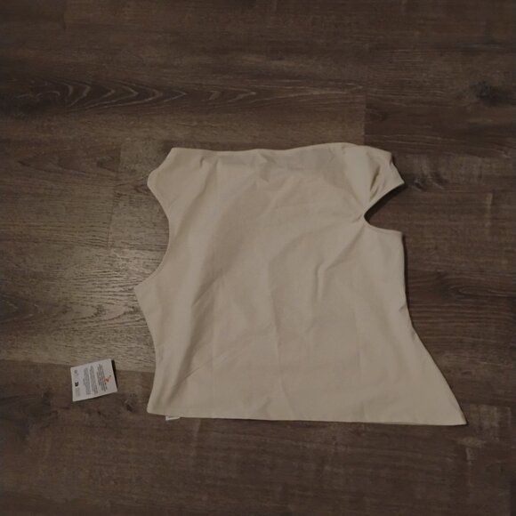 ASOS DESIGN Cream Nude Sleeveless Tank Top | Size US 12-14 L | Basic Layer - Picture 2 of 4